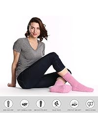 Pembrook Calcetines antideslizantes - Pantuflas para hospital (4 unidades) - Ideal para adultos, hombres, mujeres.