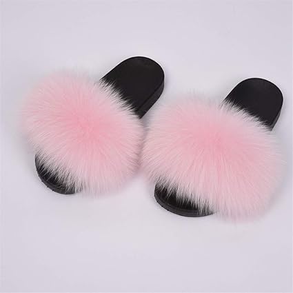 girls fur sliders