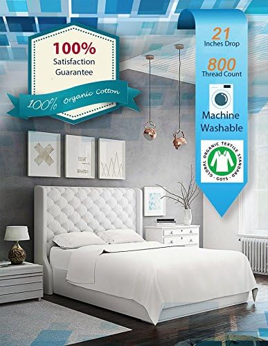 Organic Bed Sheets-Size-KING, Color-SILVER GREY sheets are comfortable and ultra-soft &amp; silky# Made in India 800 Thread Count - 100% Organic Cotton 4pc Bed Sheet Set With 21 INCHES DEEP POCKET