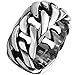 Men's 316L Stainless Steel Openwork Spinner Link Chain Ring Band Vintage Gothic Tribal Biker Silver Black