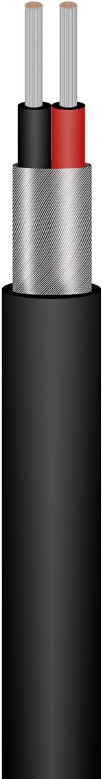 Striveday™ 2547 28 AWG 10 Meter Black 2-core Control Cable Copper Wire Shielded Audio Cable Headphone Cable Signal Line