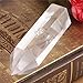 CHARMINER Clear Quartz Crystal, 6 Facet Double Terminated Point Wand Healing Natural Clear Crystal Hexagonal Prism Stone About 7cm/2.8''L Home Decor