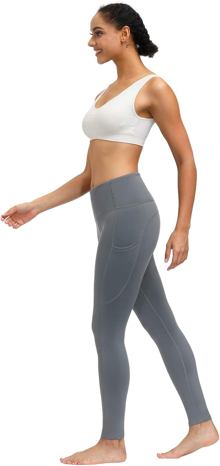 Libin Women's Fleece Lined Leggings Winter High Waisted Yoga Pant Inner Pocketed Thermal Running Tigths: Clothing
