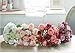 Meiliy Silk Artificial Flower Fake Floral Rose Flower Simulation Rose for Home Hotel Office Wedding Party Garden Craft Art Decor, Pink