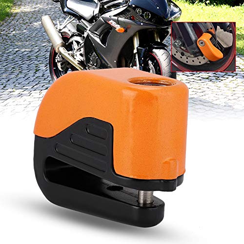 Anti-theft Disc Brake Lock 100dB Security Alarming System for Motorcycle, Scooter, Bicycle(Orange)