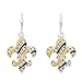New Orleans Saints Inspired Black & Gold Fleur de Lis Earrings are Embellished with Crystal Rhinestones.WHO DAT!