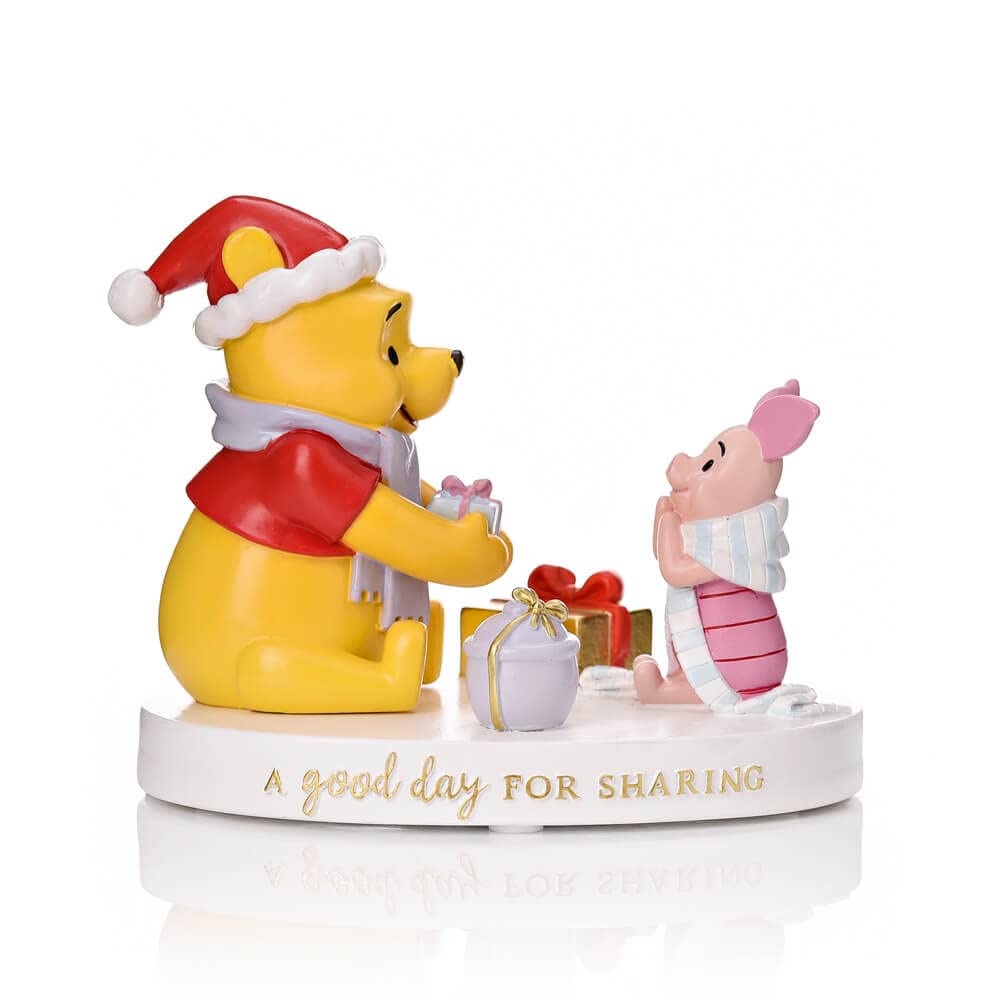 Winnie The Pooh Christmas Figurine - A Good Day For Sharing