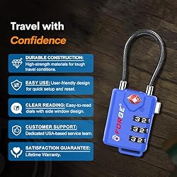 Bright Colors, TSA Approved Cable Luggage Locks 2