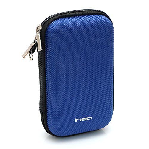 ineo Shockproof 2.5" External Hard Drive Portable EVA Case For Carrying 2.5 inch HDD SSD, USB Cable, SD Card, Flash Drives, and more