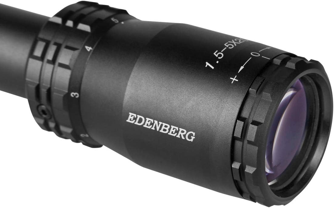 Edenberg 1.5-5x20mm Duplex Crosshair Reticle 1-inch Tube Rifle Scope for Hunting and Tactical Shooting 100% Waterproof Fogproof Shockproof Construction with Wide Filed of View : Sports & Outdoors