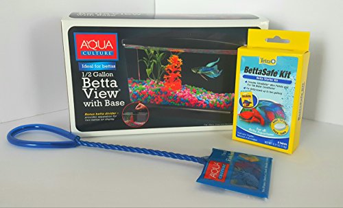 Aqua culture .5 gal betta fish tank/aquarium starter ki…