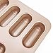 Lufeiya Twinkie Pan 8 Cups Mini Hot Dog-Shaped Bun Nonstick Bread Pan Gold