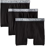 Kenneth Cole Reaction Men's 3pk Bxr Brf, BLK/BLK/BLK, L