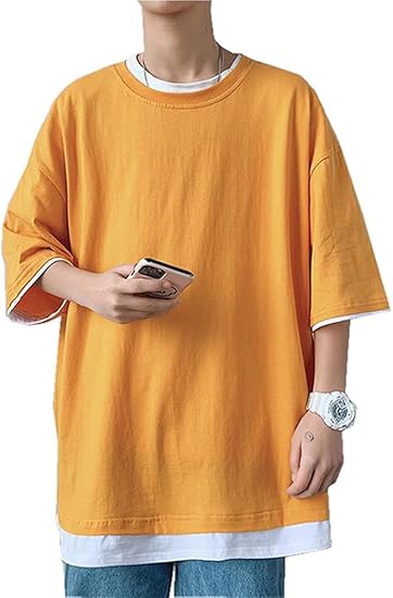 Amazon Ookikeen 半袖パーカー メンズ Tシャツ ロングtシャツ 大きいサイズ オーバーサイズ Tシャツ トレーナー トレーニング ウェア ゆったり ビッグ シルエット Tシャツ カットソー 通販