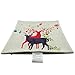 Elyhome Christmas Pillow Covers 18x18 Set of 4 Cotton Linen Burlap Throw Pillows Decorative Square Cushion Cover Reindeer Santa Claus Red Car Christmas Tree