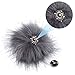 Auihiay 20 Pieces Faux Fur Pom Poms Ball Removable Fluffy Pompoms with Press Button for Knitting Hat Shoes Scarves Bag Accessories (Mix Color, 10 cm)