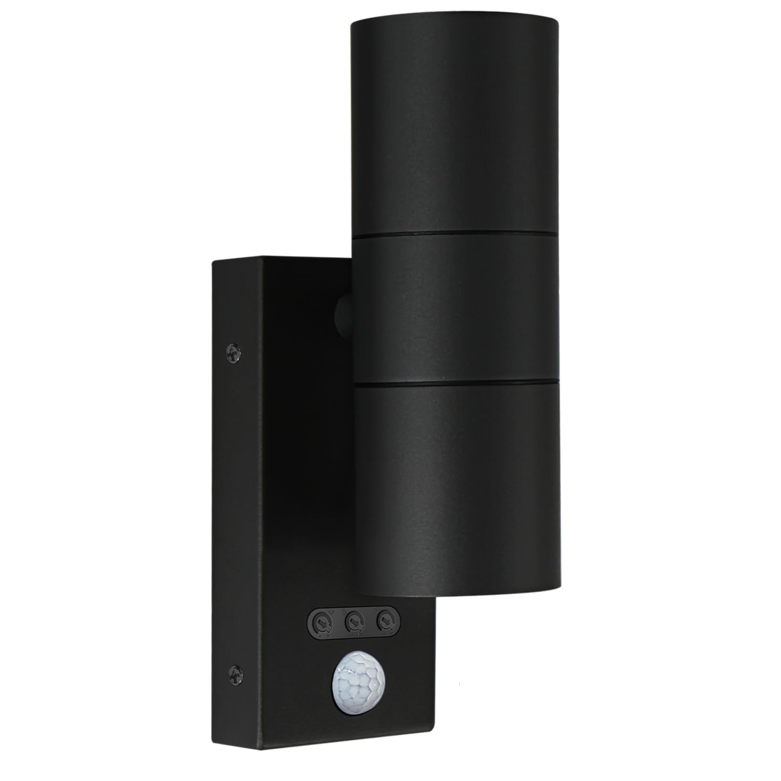 Kerry Outside Wall Lights with Sensor, IP65 Waterproof Up Down Outdoor Lighting, External Pir Wall Mount Security Light, Black Stainless Steel Exterior Light Mains Powered for Front Door (Bulb Excl.) โ image 1
