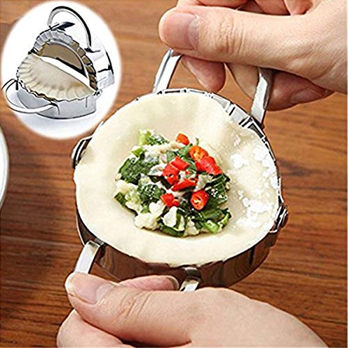Stainless Steel Dumpling Maker Empanada Press Ravioli Mold-SYSAMA Pierogi Dumpling Press Wrapper Pastry Dough Cutter Kitchen Accessories Small (3 inch /7.5cm) - Thumbnail 2