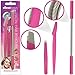 Facial Hair Removal Threading Tool Set by ElieseBeauty, Removes Hair From Upper Lip, Chin, Side Burn, Cheek No Shaving, Lasers, Waxing. Includes Epilator Wand, Tweezers, Eyebrow Shaping Razor.