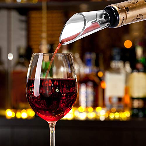 Haolide Wine Air Pressure Opener Six Set, Needle Wine Bottle Opener Accessories Tool Kit with Aerator Pourer,Foil Cutter,Vacuum Stopper,Elegant Wine Gift Box