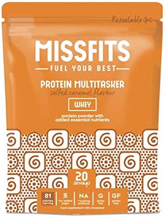 MISSFITS - Whey Protein Isolate Powder (Added Nutrients) - Salted Caramel 500g