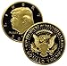 Aizics Mint Donald Trump Black & Gold Coin 2018 with Certificate of Authenticity, President Coin, Trump Coin Collectors, 24kt Gold Plated with Black Inlay, 38mm x 2mm
