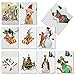 M1731XS Animal Antics: 10 Assorted Christmas Note Cards Feature Cats and Dogs Frolicking in Holiday Dress, w/White Envelopes.