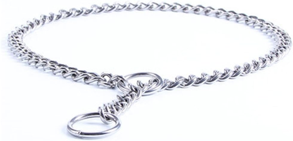 JWPC Stainless Steel P Chock Metal Chain Training Dog Pet Collars Necklace Walking Training Pet Supplies for Small Medium Large Dogs,68cm