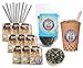 MILK TEA DeDe Instant Boba Tea Kit 9 Milk Tea Latte Drink Packets, Fat Straws & Boba Kit Gift Box
