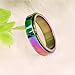 HIJONES Jewelry Unisex's Stainless Steel LGBT Gay Lesbian Pride Rainbow Spinner Ring Size 8