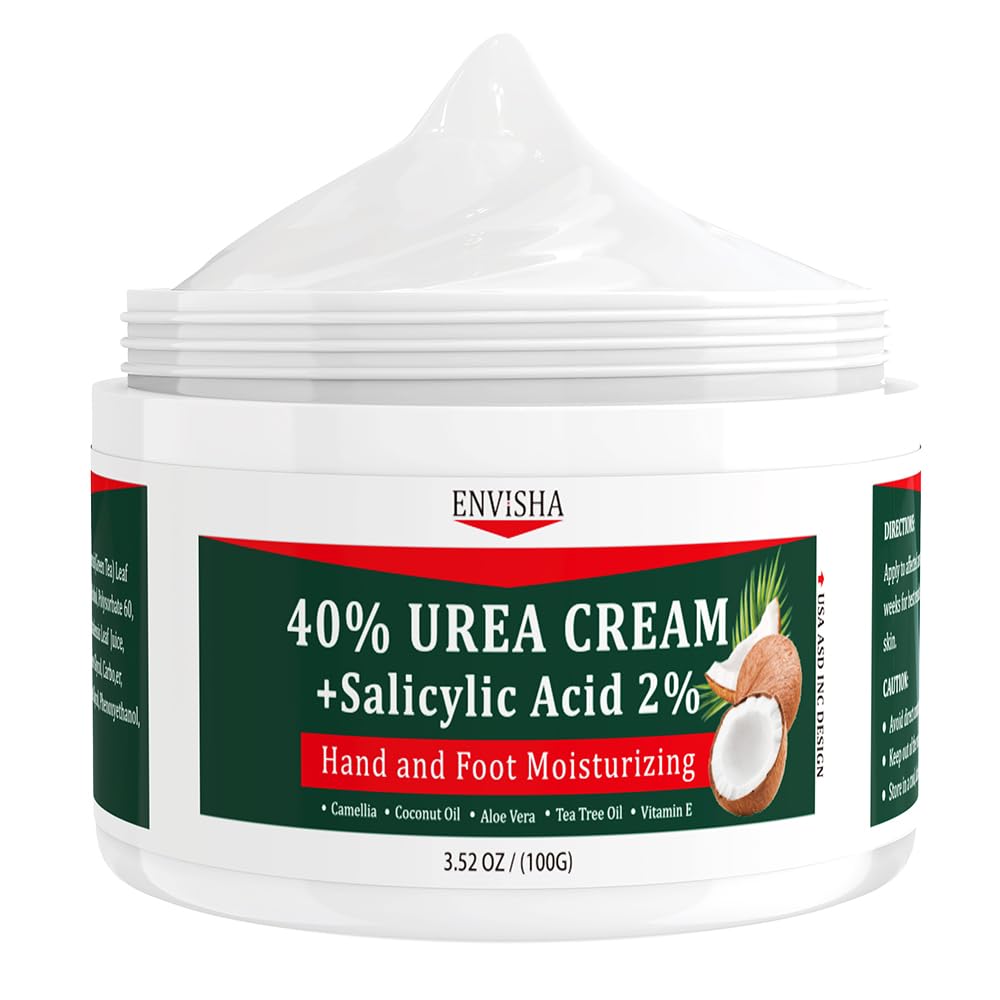 Photo 1 of *9/25/2027* ENVISHA 40% Urea Cream for Dry Cracked Feet- Maximum Strength Foot & Hand Moisturizer with 2% Salicylic Acid, Tea Tree, and Aloe Vera | Deep Hydration & Softener for Feet Care