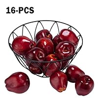 Toopify 16PCS Artificial Red Apples, Fake Apples Lifelike Simulation Fruit for Home Kitchen Table Basket Decoration, 3.43" x 2.95"