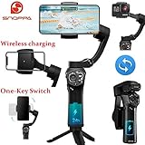 SNOPPA Atom Foldable Pocket-Sized 3 Axis Smartphone Gimbal Stabilizer for GoPro Hero 4 5 6 Smartphones, Wireless Charging, Built-in Microphone Socket, 24 Hours Battery Life.