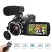 Video Camera Camcorder , Aitechny Vlogging Camera FHD 1080P 30FPS Camera 24MP 3.0 Inch LCD Touch Screen Digital Video Camera IR Night Vision YouTube Camera with Mic Remote Control 2 Batteries  primary
