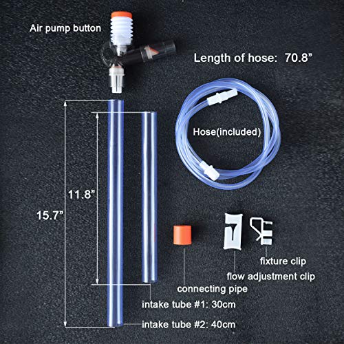 COODIA Gravel Vacuum Sand Cleaner Water Changer for Aquarium Fish Tank, Tube Extendable Water Changing Siphon (M)