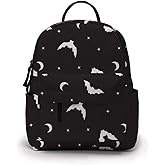 Deanfun Mini Backpack for Women - Waterproof Cute Small Backpack with Bat Print, Multi Pockets and Reinforced Belts MNSB-311