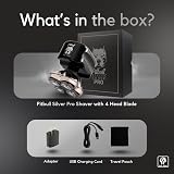 Skull Shaver Pitbull Silver Pro Head and Face Shaver Electric Men Wet Dry view 3