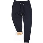 Inno Warm Sherpa Fleece Lined Joggers for Men Thermal Sweatpants | Elastic Waistband, Tummy Control, Tapered Leg, Winter Sweatpants, Athletic Casual Loungewear