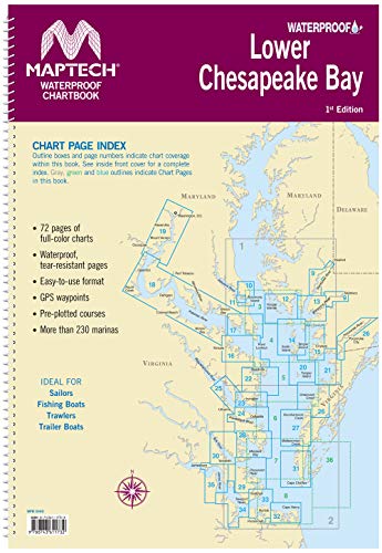 Maptech Lower Chesapeake Bay Waterproof Chartbook 1st Ed