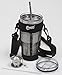 30oz Tumbler Carrier Holder Pouch With Stainless Steel Insulated Travel Mug, Accessories Include Bag With Adjustable Strap, Shatter Proof Lid, Regular Lid, Tea Infuser, Straw, Cleaning Brush + eBook