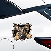 2pcs 5.12"x4.92" Adorable German Shepherd Vinyl Decal Car Stickers Waterproof PVC Animal Decals with 3D Effect, Block Scratches and Increase Fun Auto Parts |#AZ247