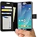 Note 5 Case, Abacus24-7 Samsung Galaxy Note 5 Wallet with Flip Cover and Stand, Black