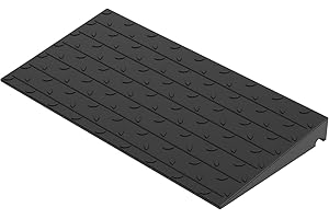 VILBLE 3" Door Threshold Ramp, Rise Height Rubber Threshold Ramps, Anti-Slip Doorway Ramps, Entry Ramps for Home, Wheelchairs, Scooters, Trolley, Curbs
