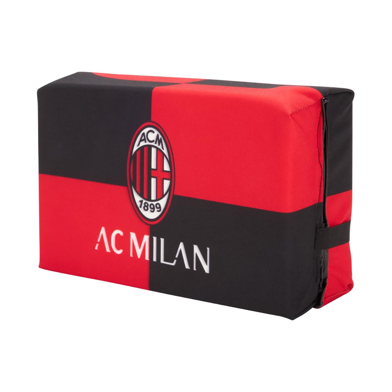 AC Milan Checkered Stadium Book Cushion, Unisex Adult, Red, Black, One Size