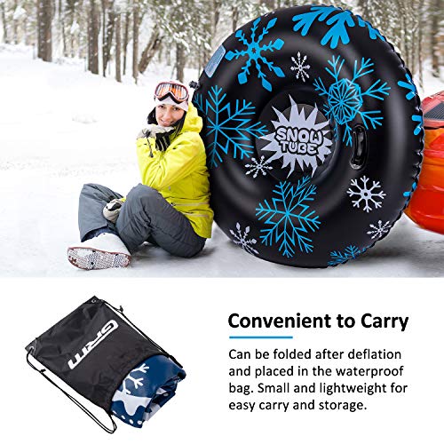 GRM Snow Tube, 47 Inch Sleds Snow Sled for Kids and Adults, Heavy Duty