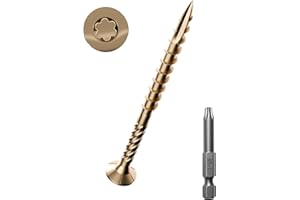 BNJ Deck Screws #10x2-1/2 inch Exterior Wood Screws,tan Color,Rust Resistant epoxy Coated, Construction Screws, Outdoor decking Screws,Fence Screws,Star Drive, trex Deck Screws,100 pcs