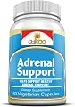 Premium Adrenal Support Supplements w/ Siberian Eleuthero Root Extract, Ashwagandha Root Extract, Rhodiola Rosea Root Extract, L-Tyrosine And Vitamin C & B6 - 100% Natural w/ Herbals To Fight Adrenal Fatigue - 60 Vcaps - Vegetarian Formula