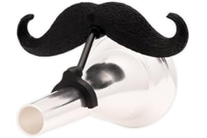 The Original Brasstache 2.0 - New (2024) Clip-on XL Mustache for Brass Mouthpiece, Gift Accessory for Trumpet, Trombone, Fren