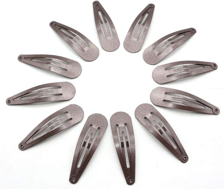 Dofash 12pcs 5CM/2IN Small Snap Hair Clips Hair Slides Hair Barrettes Hair Accessories for Women(BROWN) - Image 3