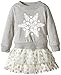 Nannette Little Girls' Dress Heather Sweatshirt Top with Screenprint and Skirt